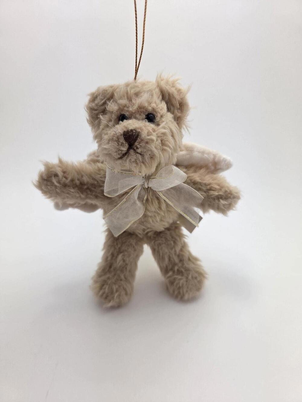 Russ Angel Teddy Bear Ornament Vintage Plush (4 inch)